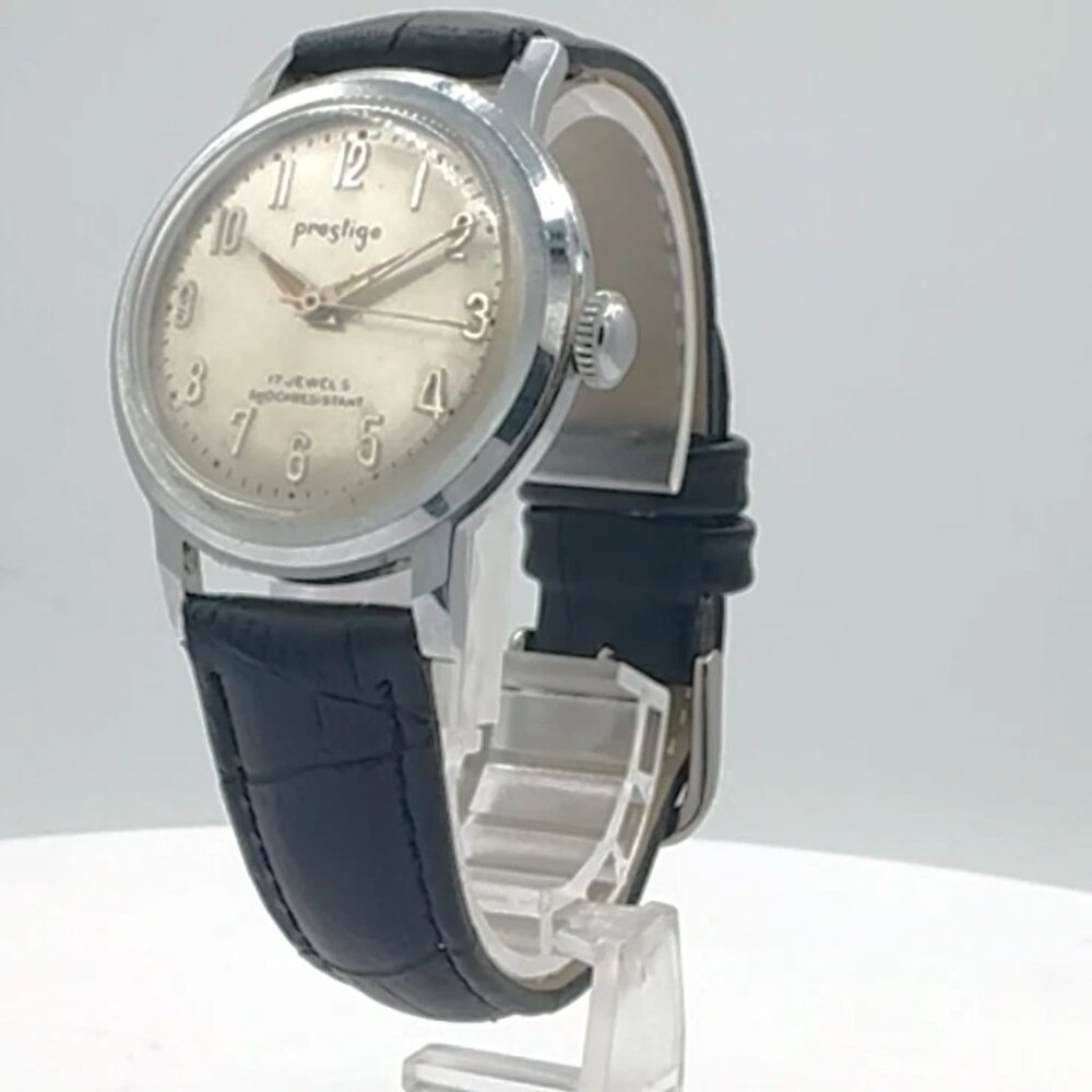 Vintage Prestige Men's Mechanical Wristwatch 272 Hong Kong Steel & Chrome